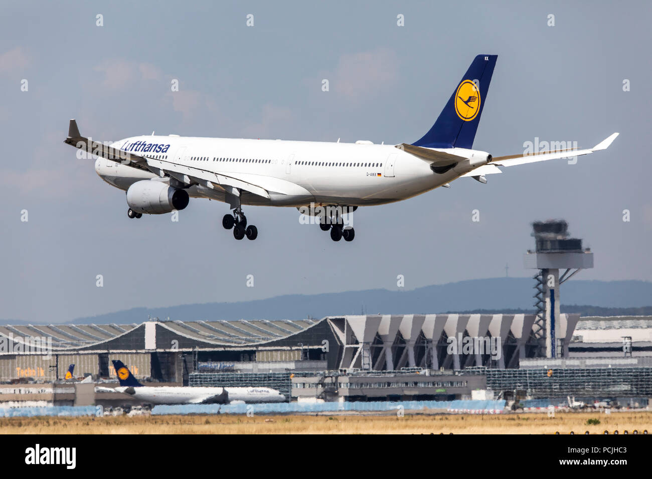 Frankfurt / Main Airport, FRA, Fraport, Lufthansa, Airbus A330-300,  approaching Stock Photo - Alamy
