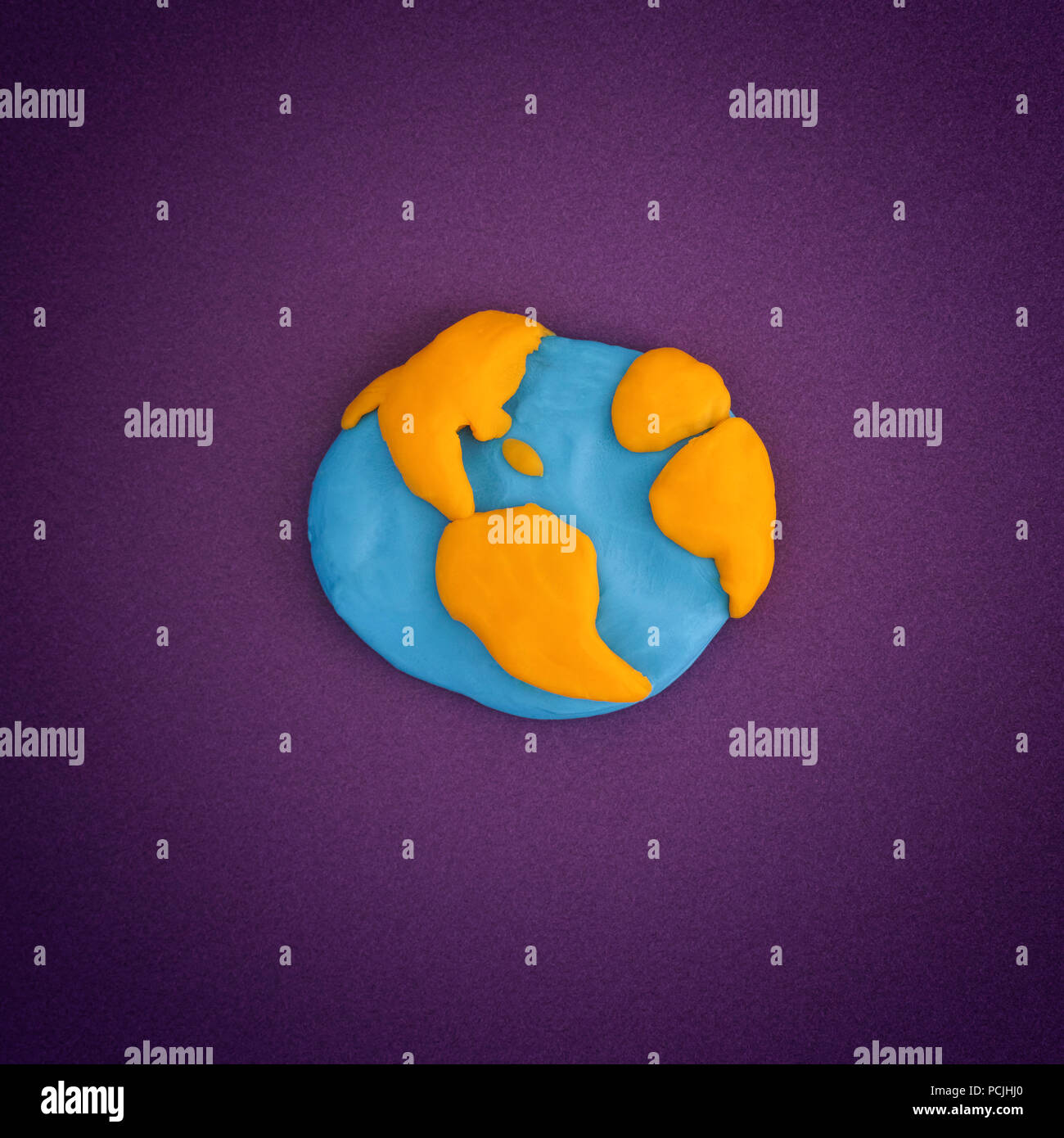 Planet Earth Made Out Of Play Clay Plasticine Close Up Stock Photo Alamy
