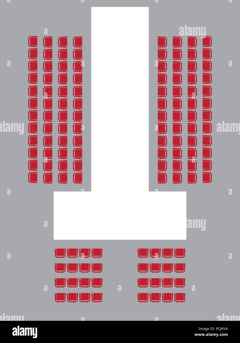 Seat map of Catwalk runway vector and illustration Stock Vector Image ...