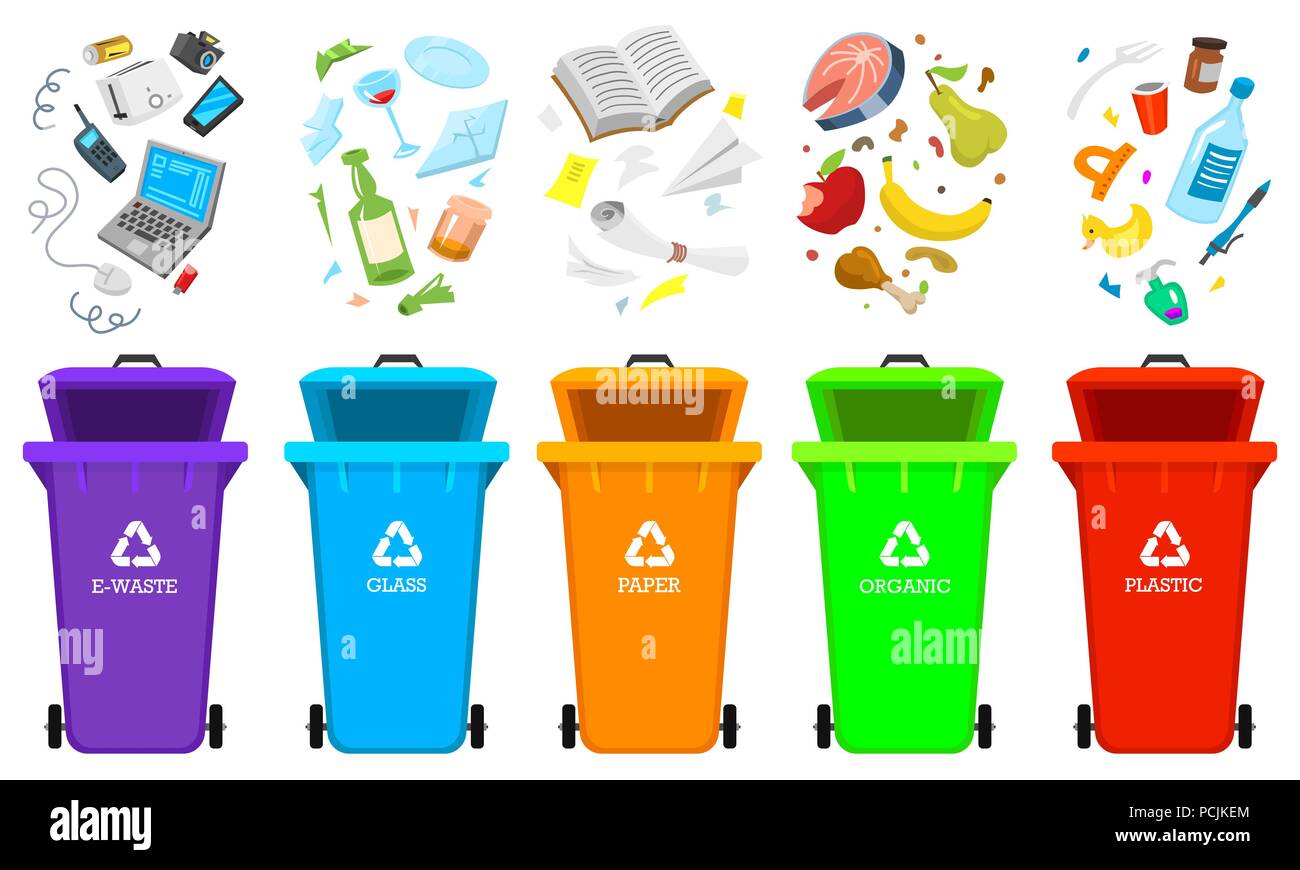 Предметы для сортировки мусора