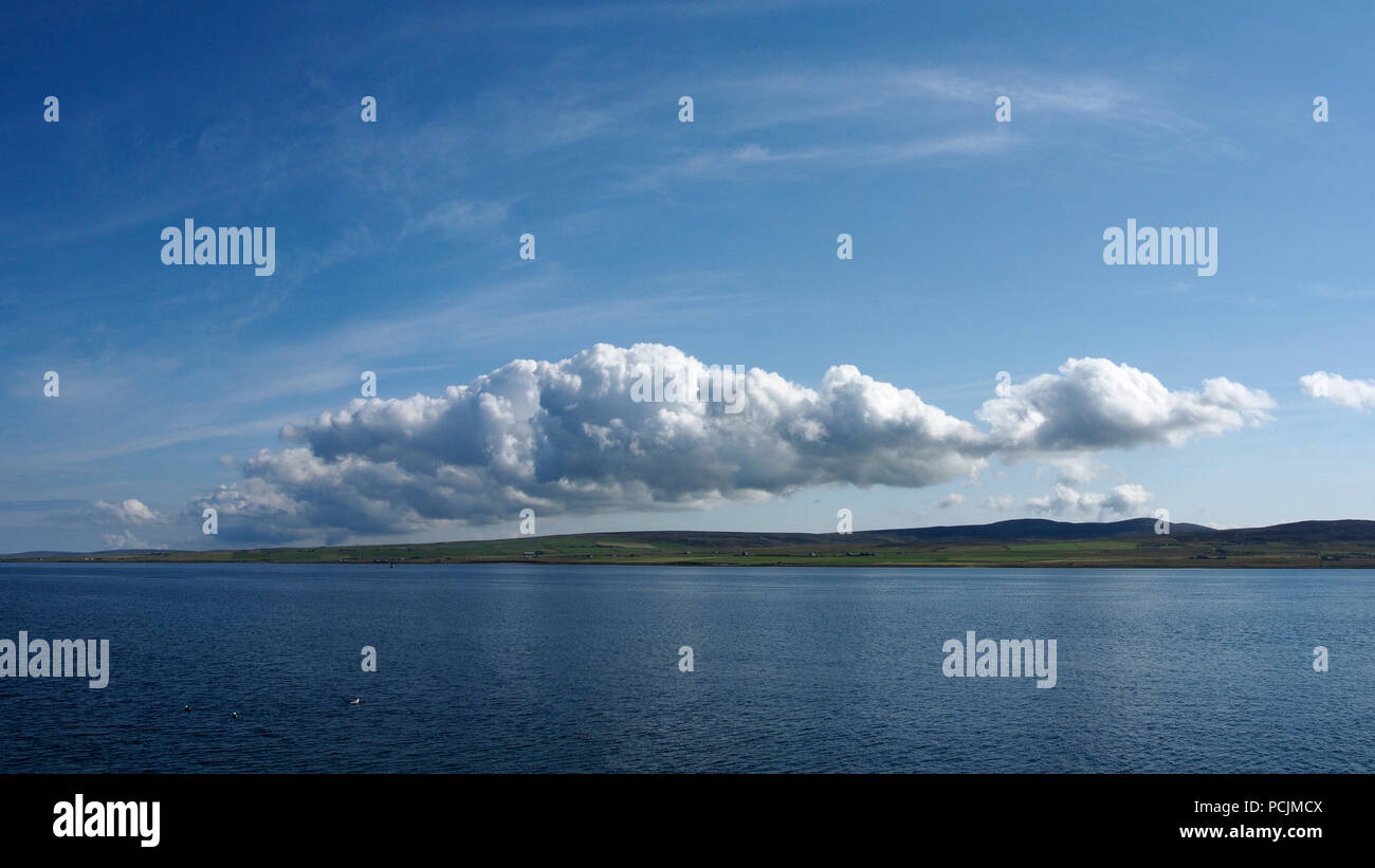 View from Graemsay to Mainland, Orkney Stock Photo