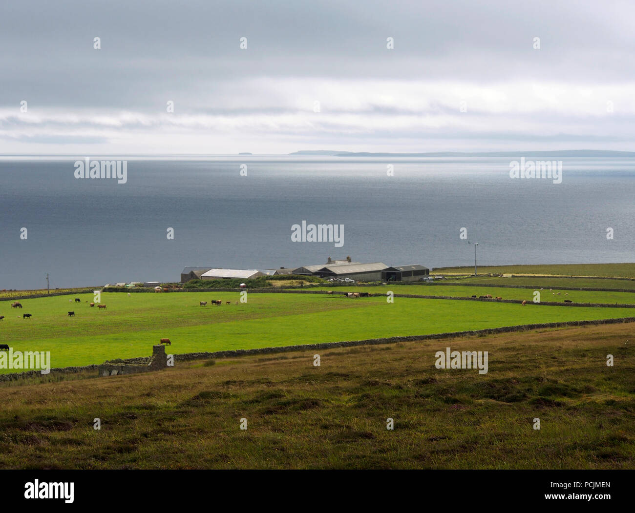 View from Ward hill, Eday, Orkney Stock Photo
