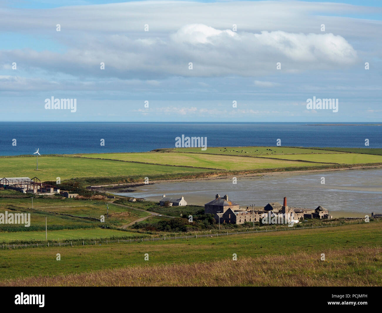 Stove model farm ruins from Gump of Spurness, Sanday, Orkney Stock Photo