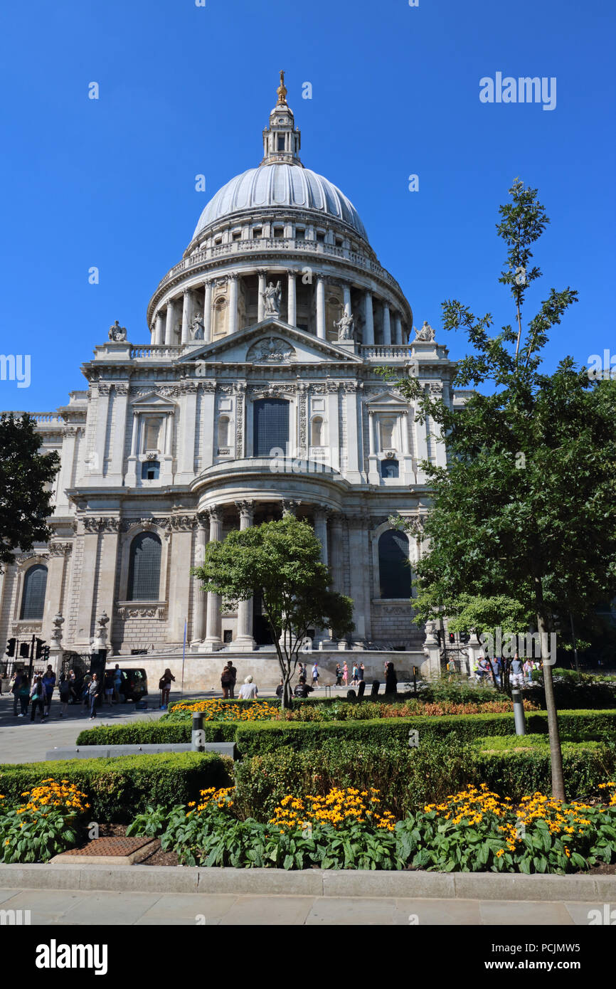 Saint Paul’s Cathedral in Central London England UK Stock Photo