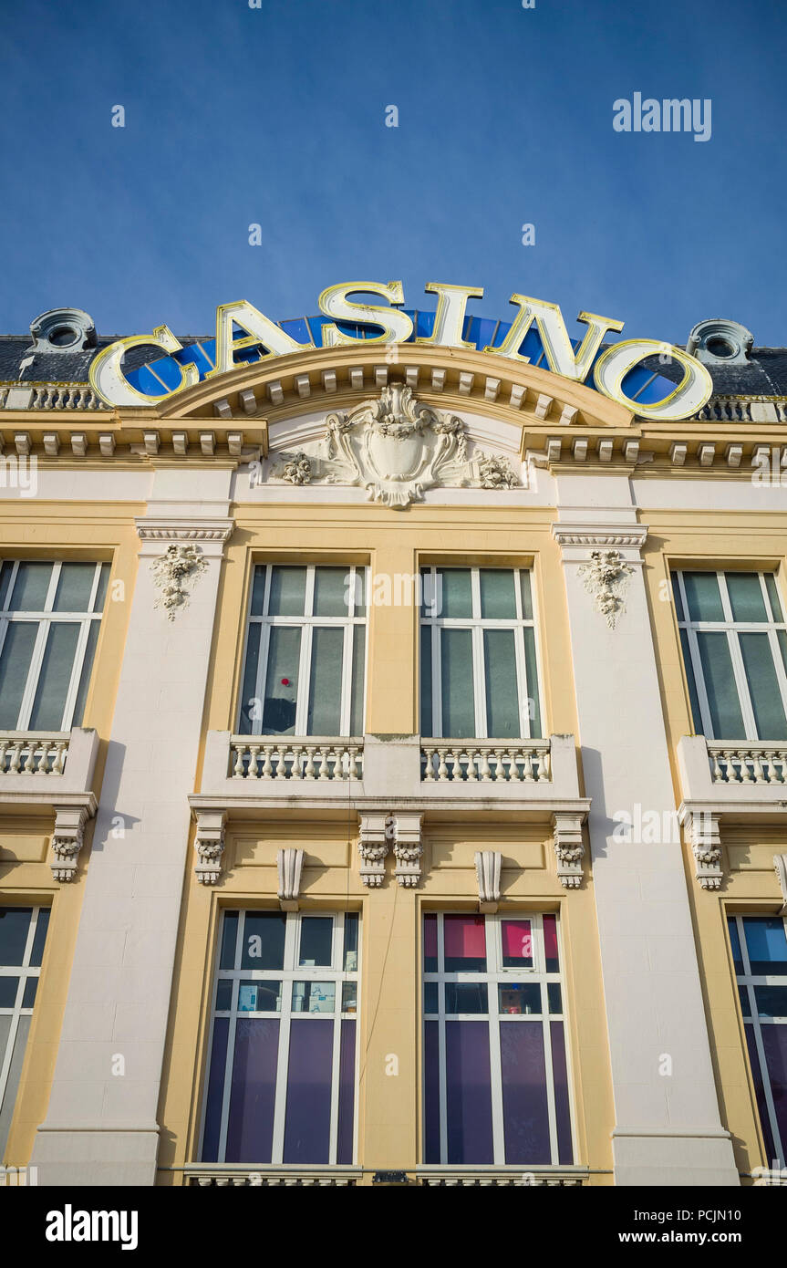 The facade of the Casino, TrouvillesurMer, Normandy, France Stock
