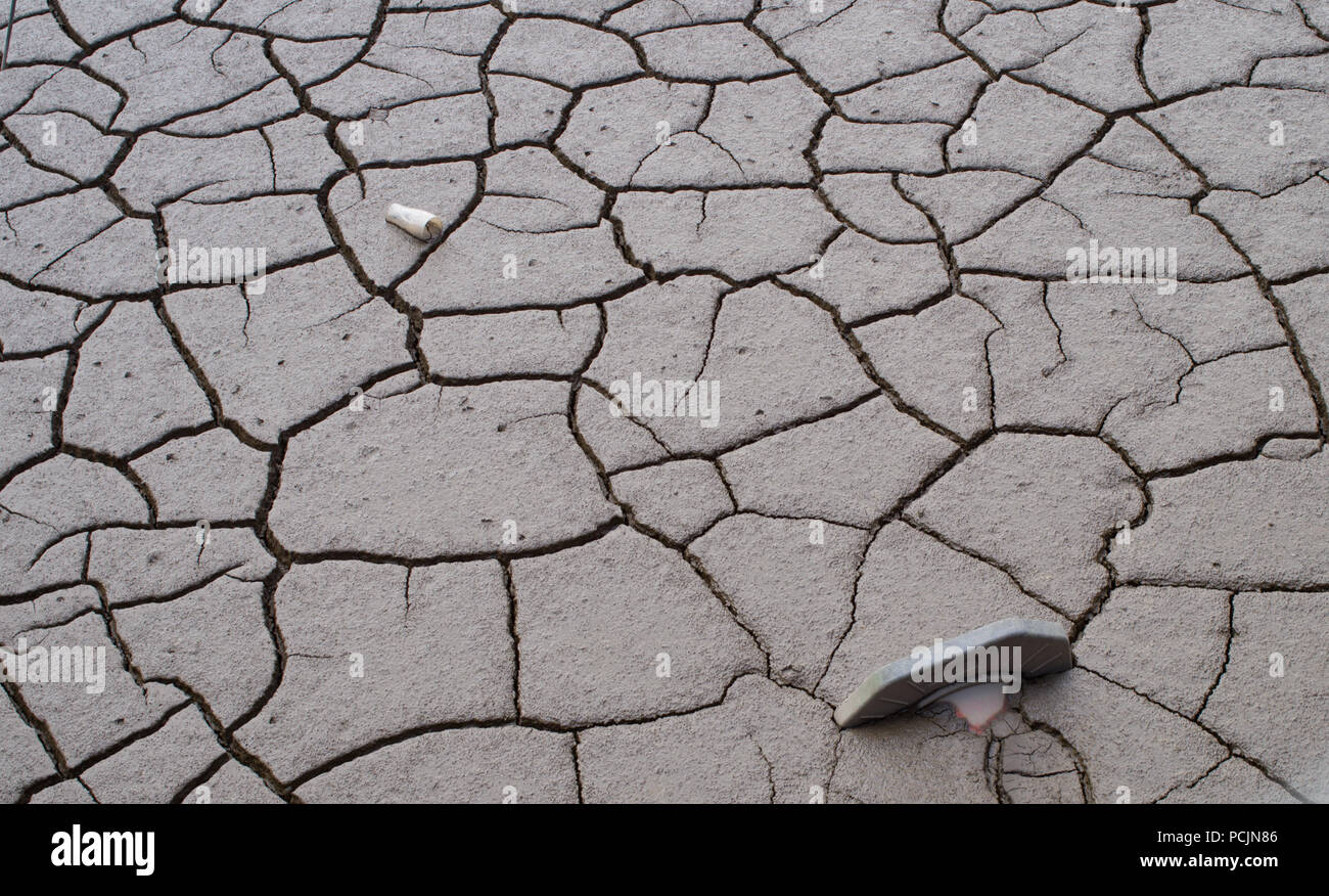 Cracked Mud Dry Earth Drought Stock Photo