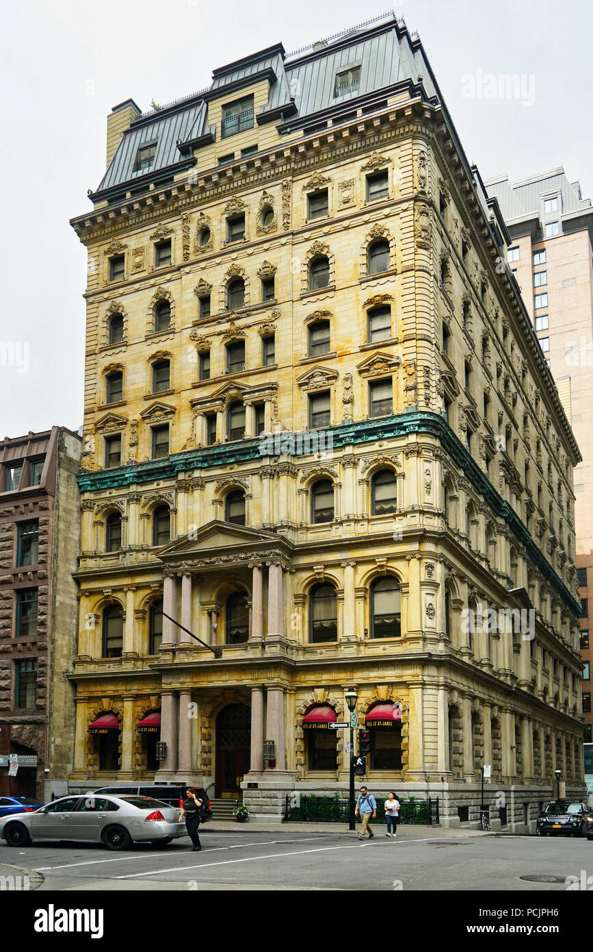 Montreal, Canada, August 2, 2018.The St-James hotel in Old Montreal ...