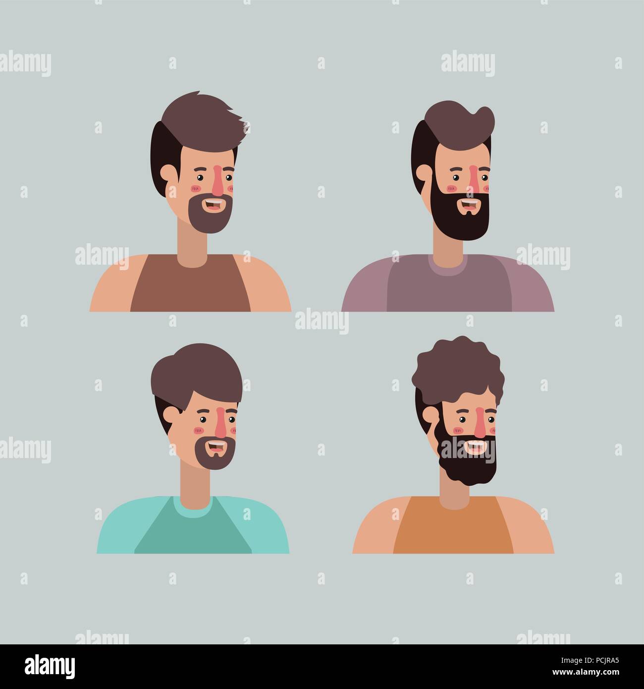 group of men characters Stock Vector Image & Art - Alamy