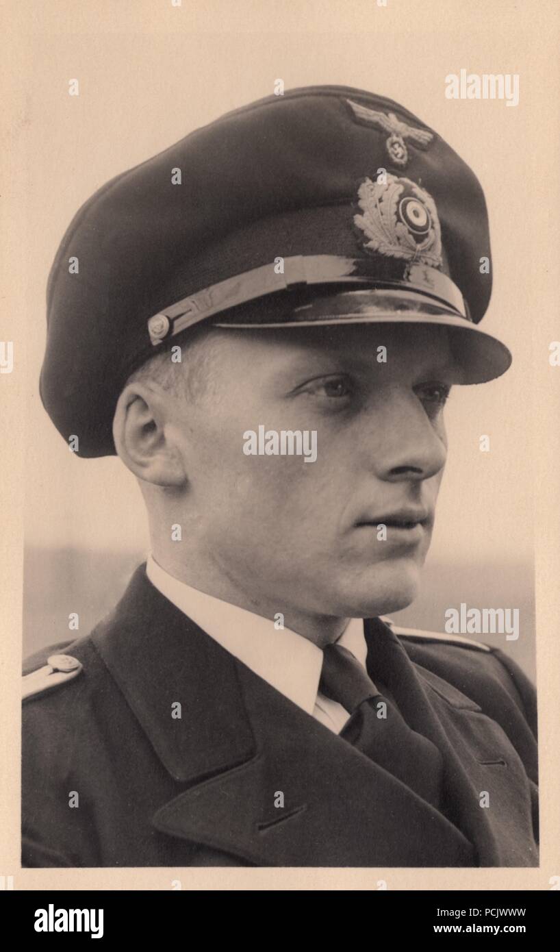 Image from the photo album of Oberfänrich Wilhelm Gaul - Fähnrich zur See Wilhelm Gaul at the Naval School Flensburg-Mürwick. Gaul served in the Kriegsarine during the Spanish Civil War before transferring to the Luftwaffe as a Naval Observer in 1939. Stock Photo