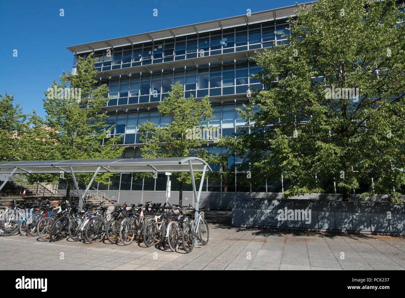 Modern building housing the faculty of health and medical sciences on