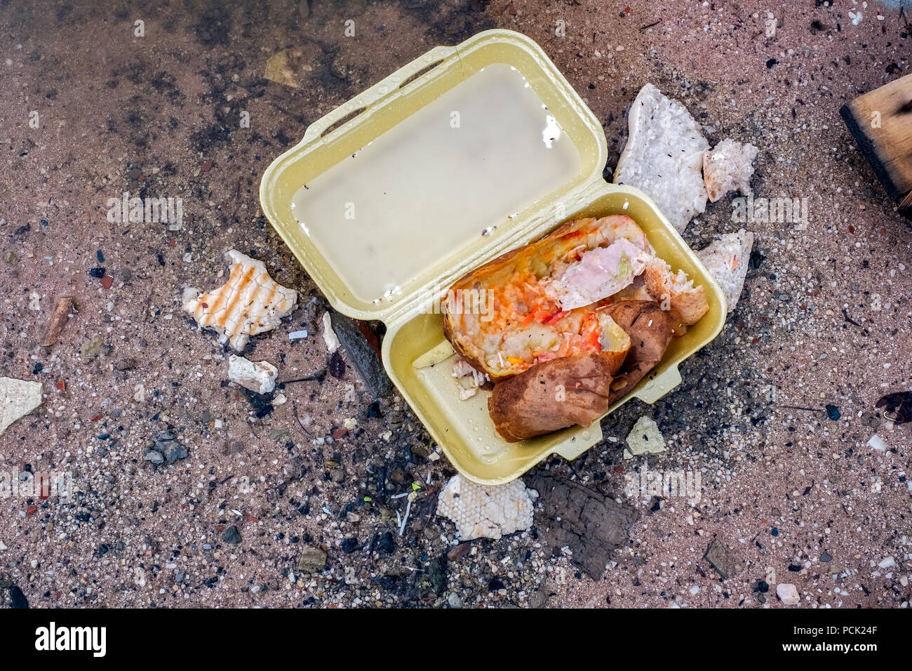 food thrown on the street Stock Photo Alamy