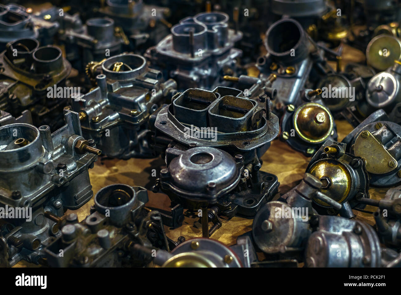 old car carburetors Stock Photo Alamy