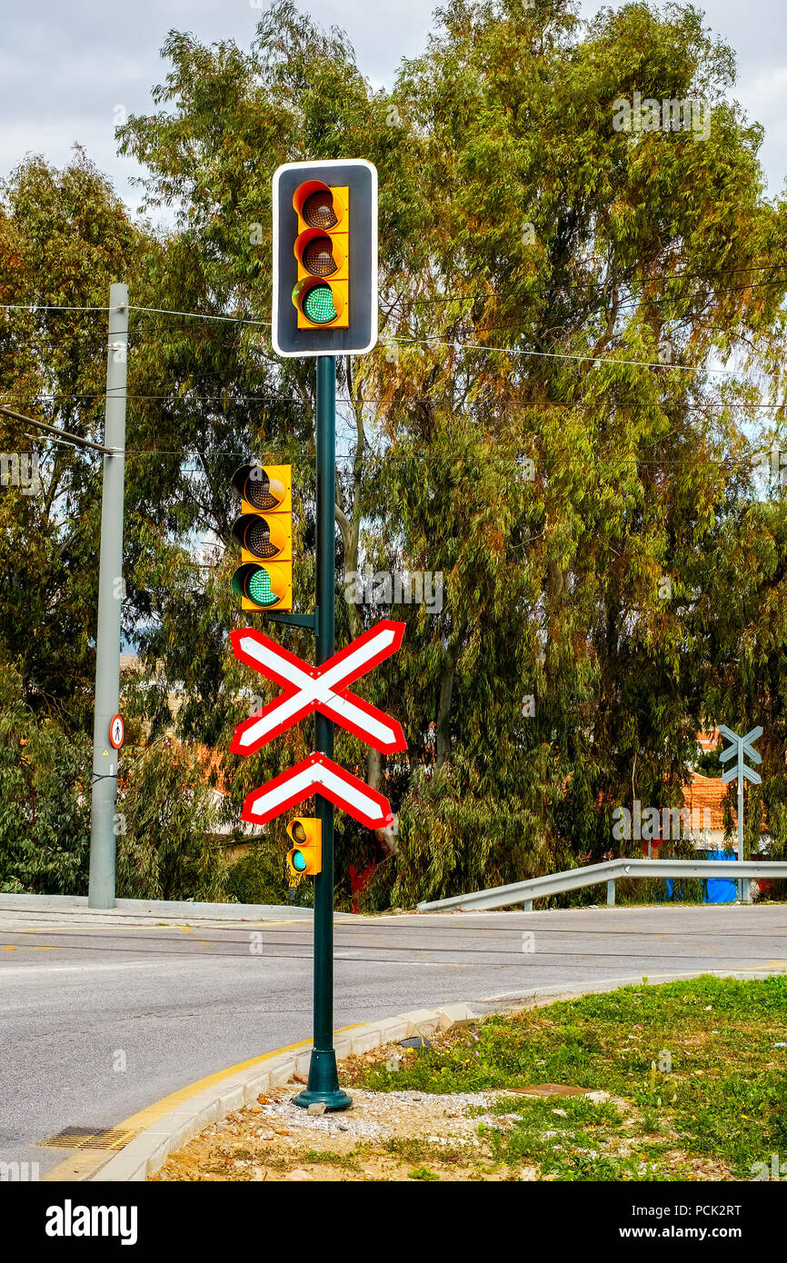 Dutch Warning Road Sign With Train Meaning Level Crossing Without Barrier Or Gates Ahead Stock Photo Alamy Dutch Warning Road Sign With Train Meaning Level Crossing Without Barrier Or Gates Ahead Stock Photo Alamy