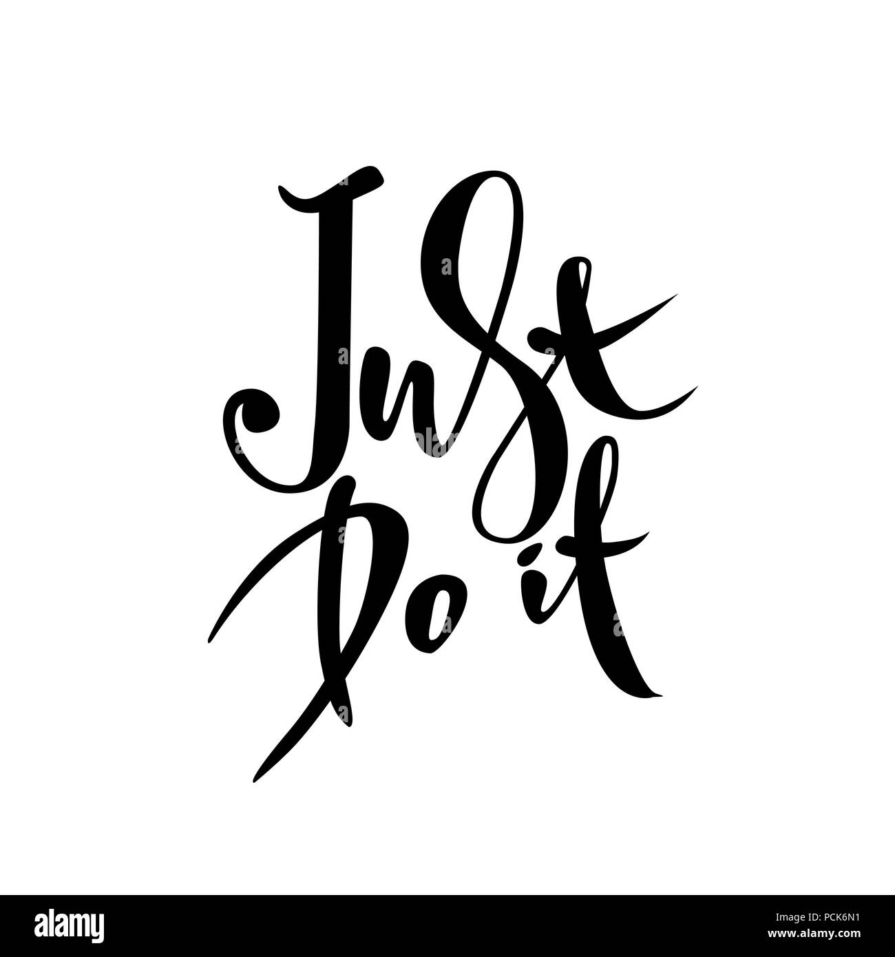 Hand drawn vector lettering. Motivating modern dry brush calligraphy