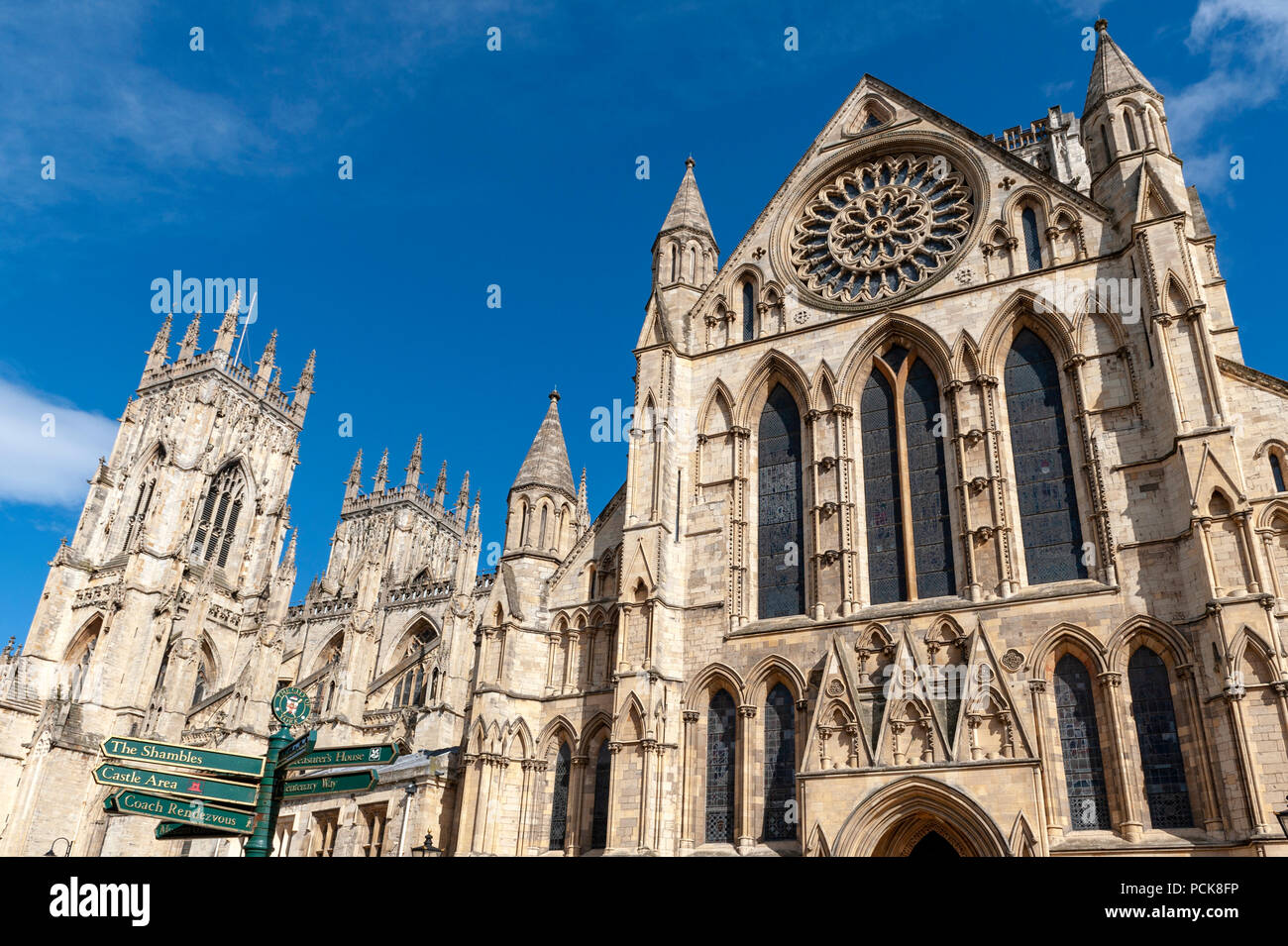 Exterior building of York Minster, the historic cathedral built in
