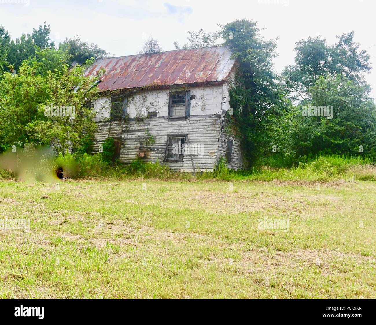 abandoned old farm house Stock Photo