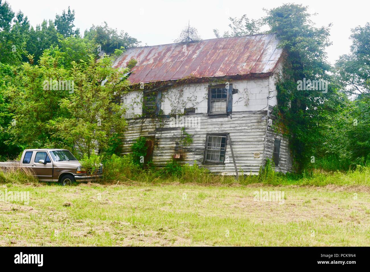 abandoned old farm house Stock Photo