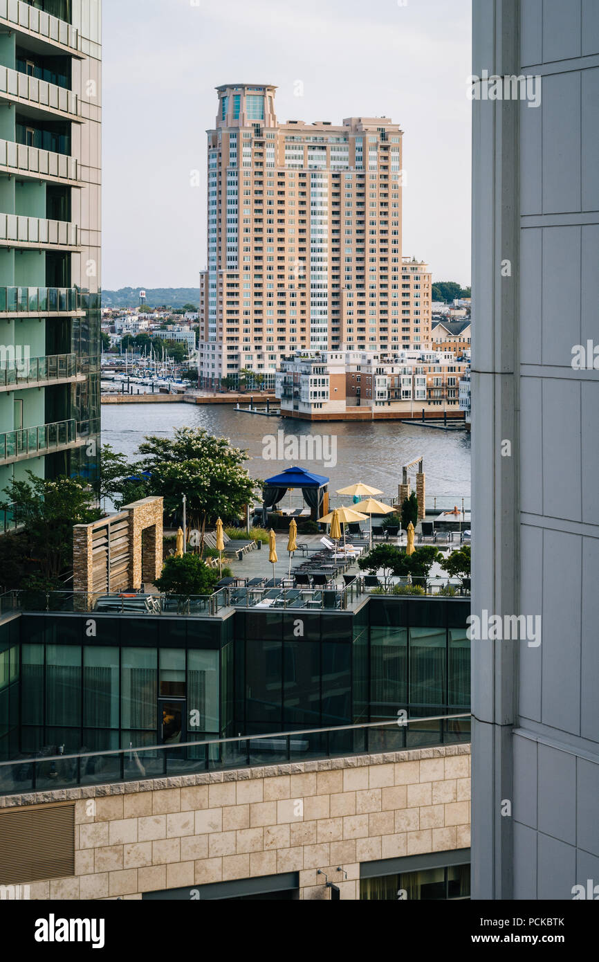Buildings in Harbor East and the Inner Harbor, Baltimore, Maryland