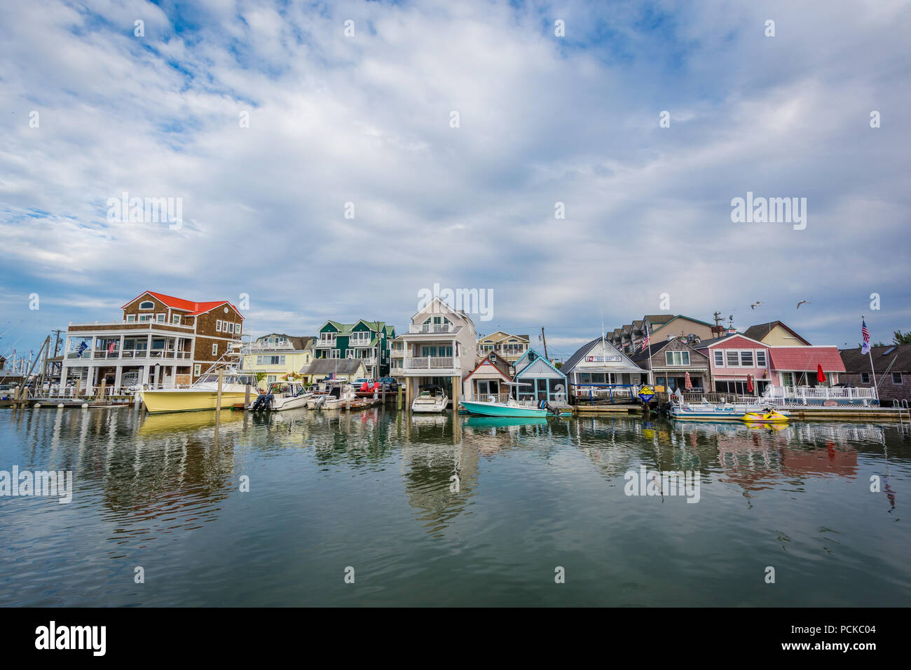 Cape May Harbor, in Cape May, New Jersey. Stock Photo