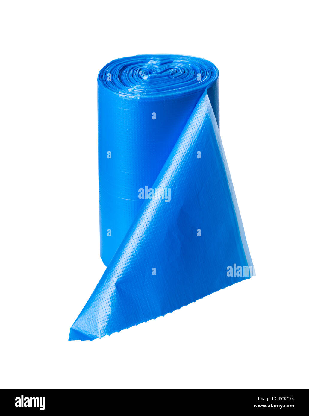 garbage bags close-up on white isolated background Stock Photo
