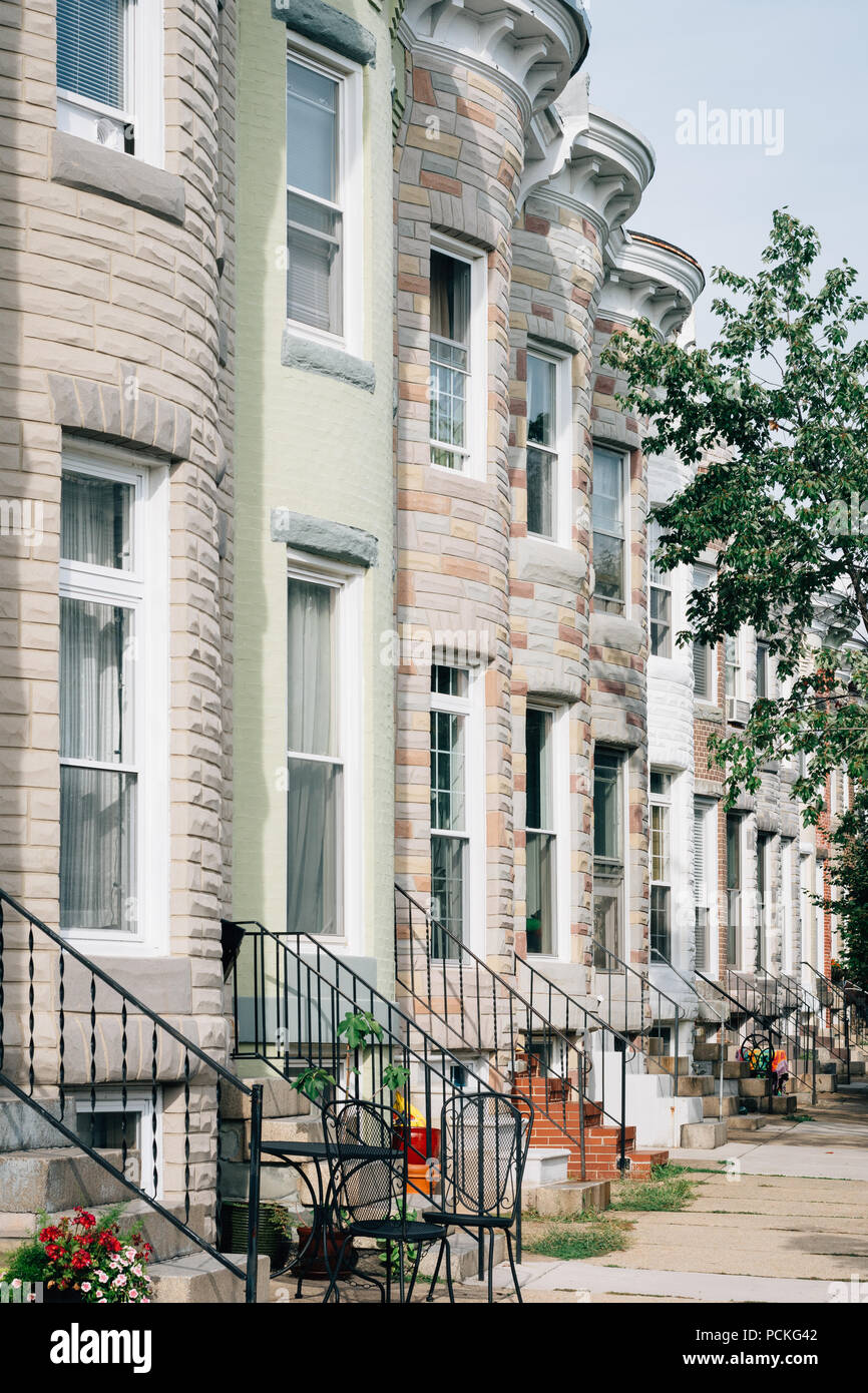 Row houses in Hampden, Baltimore, Maryland Stock Photo - Alamy