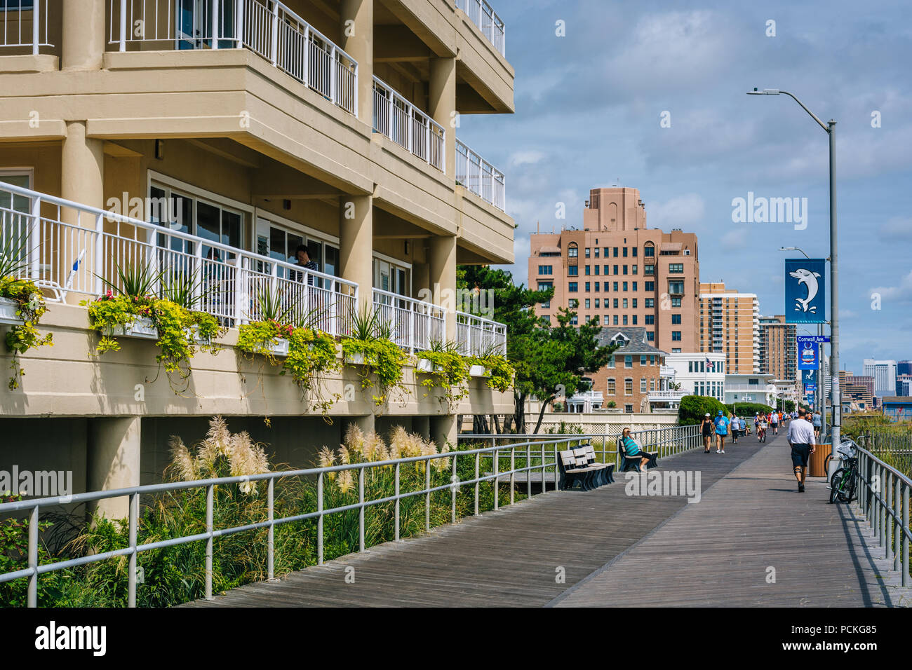 The boardwalk in Ventnor City, New Jersey Stock Photo Alamy