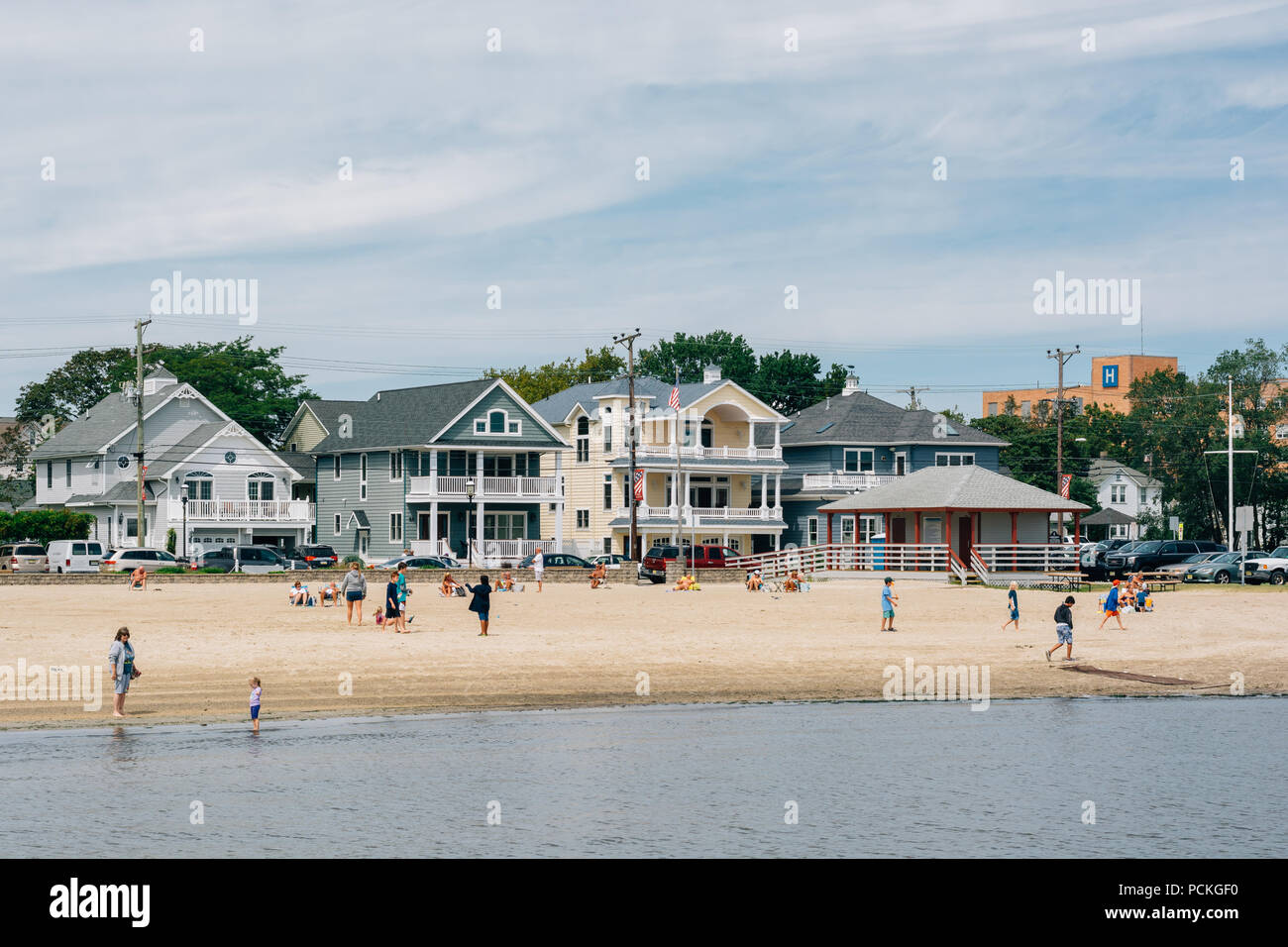 View of the Municipal Beach Park in Somers Point, New Jersey Stock