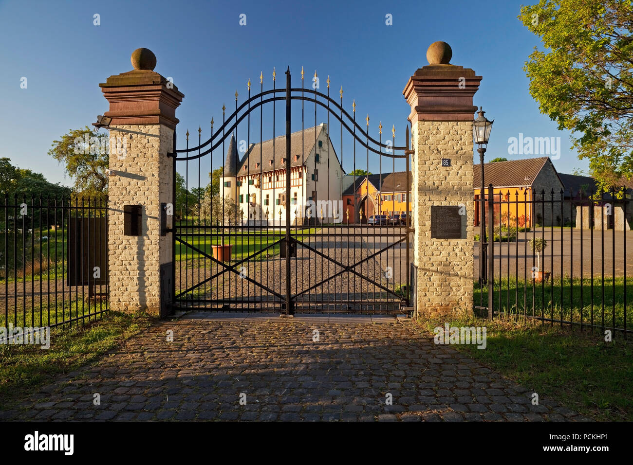 Castle Langendorf, Zülpich, North Eifel, Eifel, North Rhine-Westphalia, Germany Stock Photo