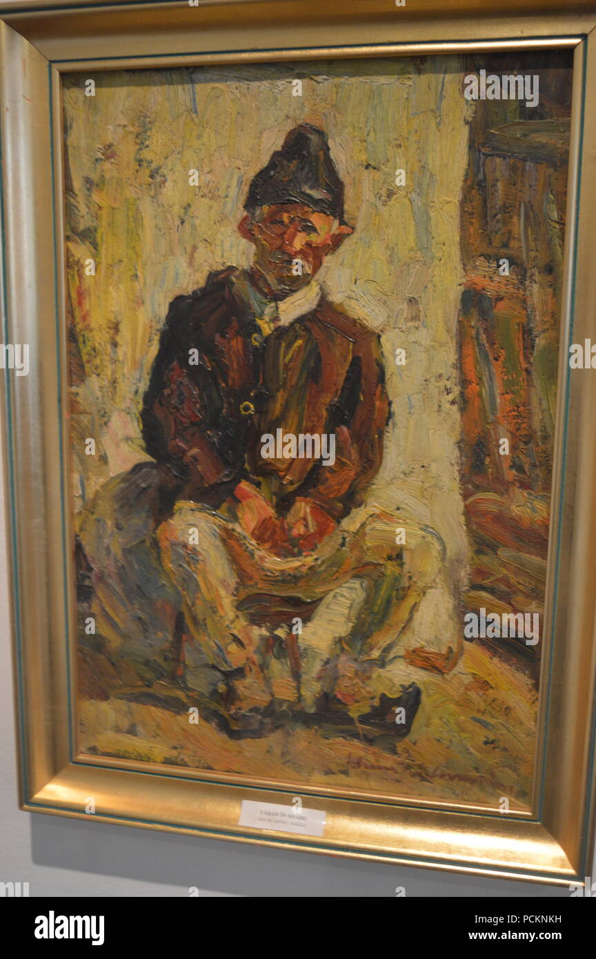 Old painting of an old man Stock Photo - Alamy