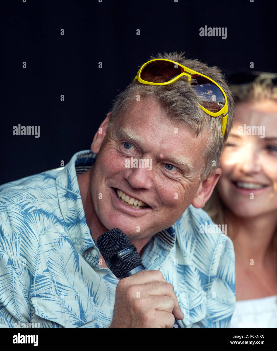 Countryfile presenter Tom Heap speaking on the opening day of BBC