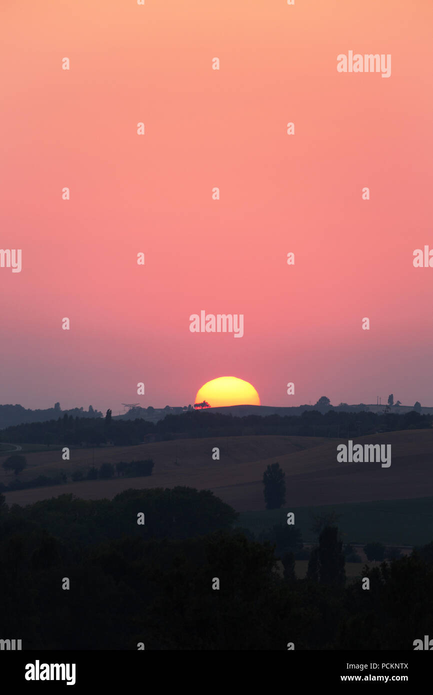 France sunset; Stock Photo