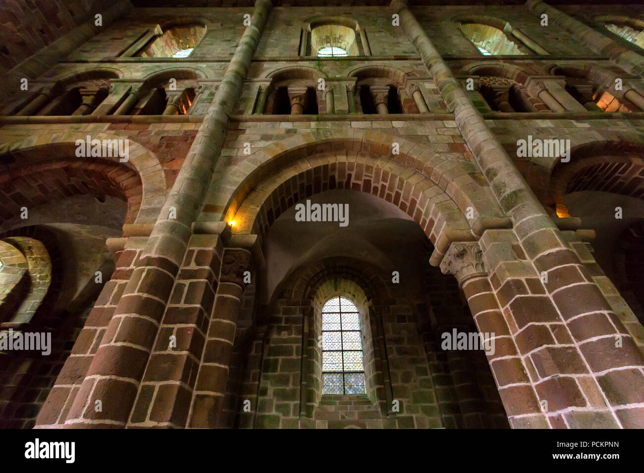 Inside The Abbey Of Mont Saint Michel Stock Photos & Inside The Abbey ...