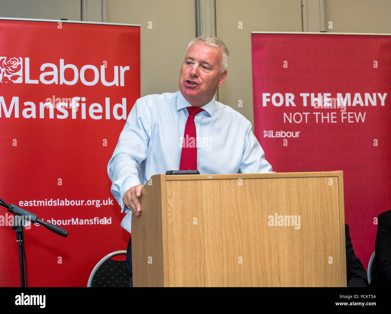Labour Party's chair, Ian Lavery MP addressing a meeting of Labour party members Stock Photo