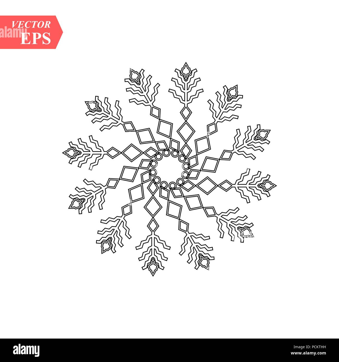 Snowflake icon. Christmas and winter theme. Simple flat black ...