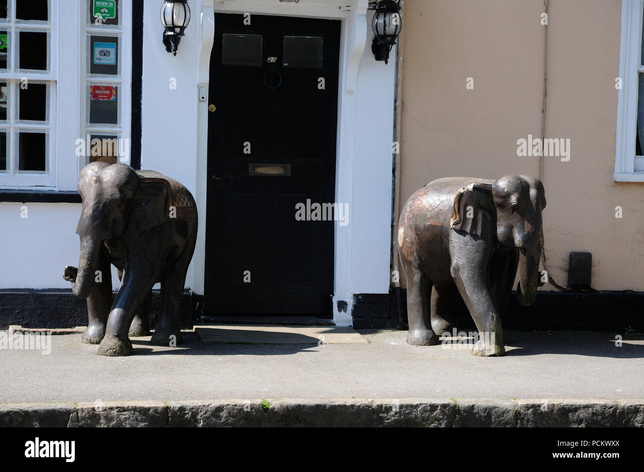 OrnamentaL Elephants, Wendover, Buckinghamshire Stock Photo