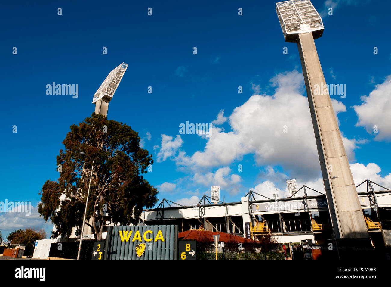 PERTH, AUSTRALIA - July 13, 2018: WACA (Western Australian Cricket Association) is Perth's old sports stadium Stock Photo
