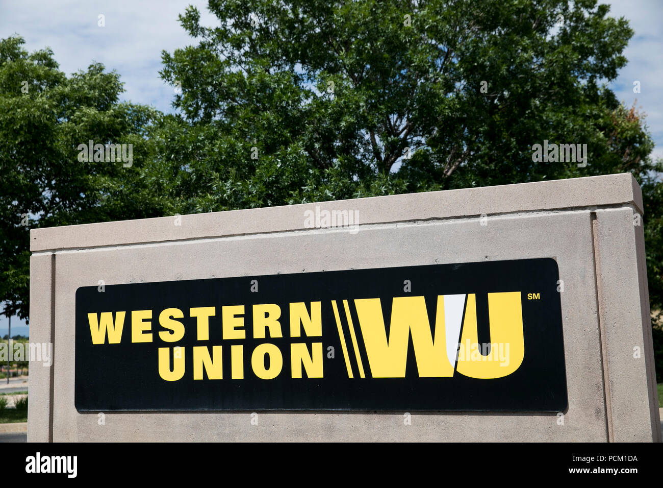 Istanbul Turkey October272019 Western Union Sign Stock Photo 1700618077