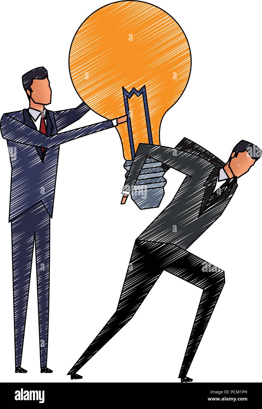 Businessmens holding a coin on back scribble Stock Vector Image & Art ...