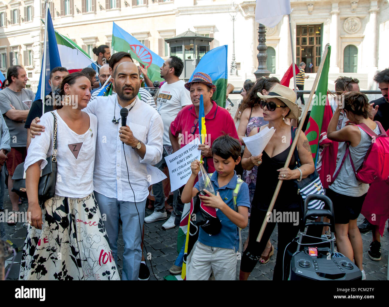 The Rom community, Sinti and walkers of Rome, together with ...