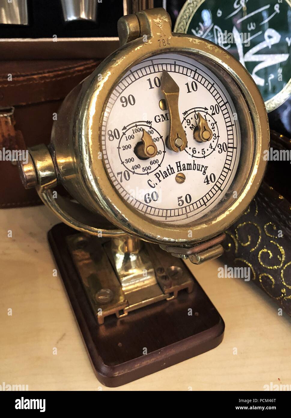 Vintage manometer in an antique shop in Balat Stock Photo - Alamy