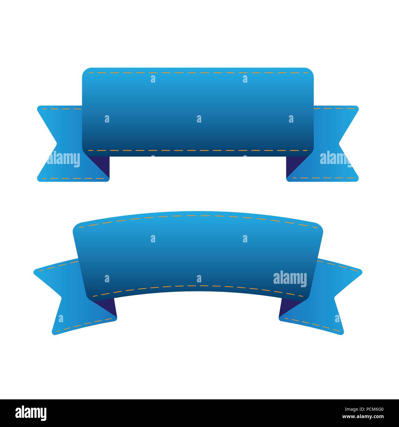 Blue Ribbon set vector isolated Stock Vector Image & Art - Alamy