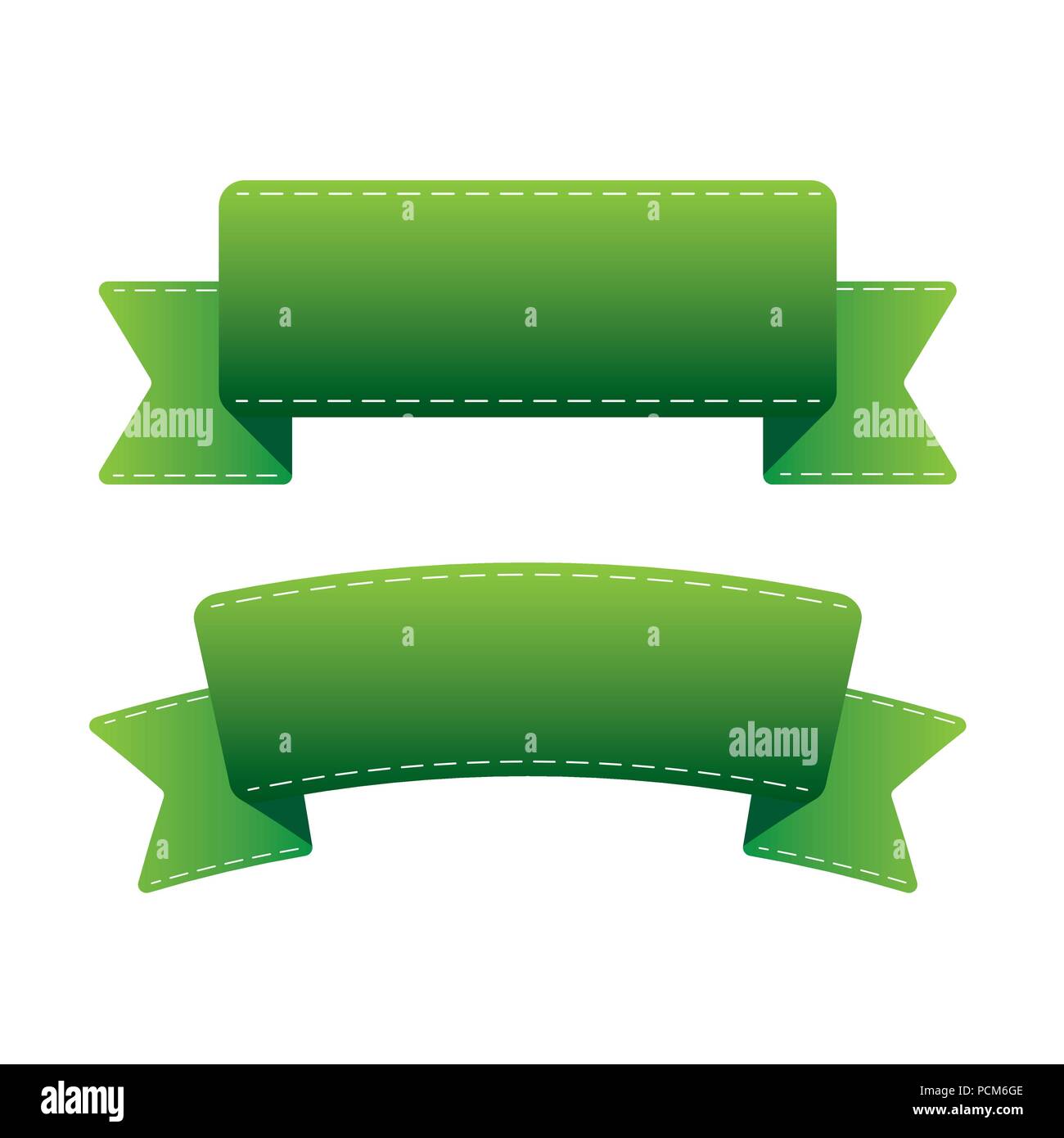 Green Ribbon set vector isolated Stock Vector Image & Art - Alamy