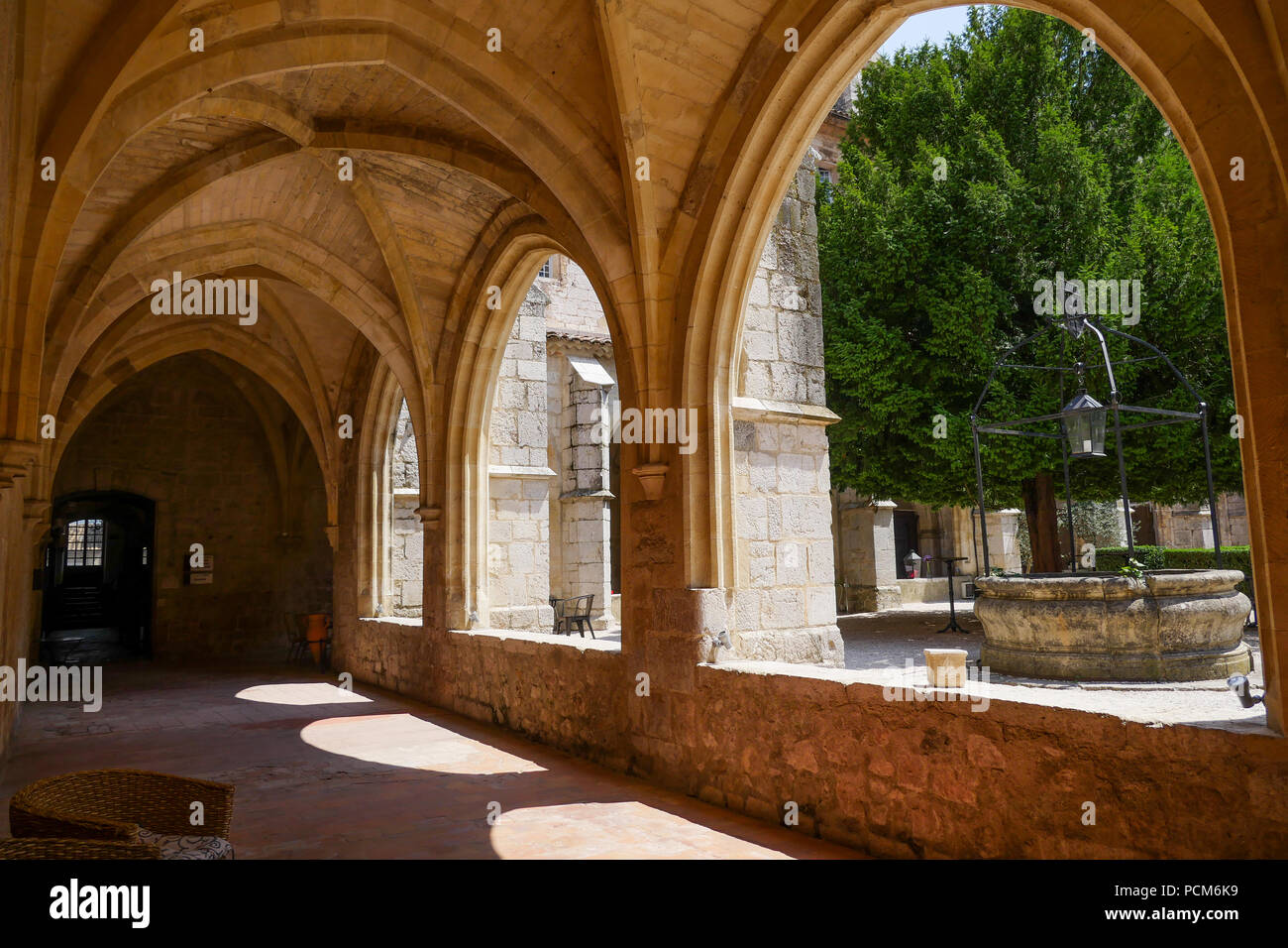 Abbey cloister, SaintMaximin La Sainte Baume, Var, France Stock Photo