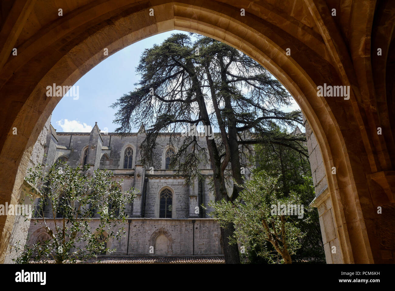 Abbey cloister, SaintMaximin La Sainte Baume, Var, France Stock Photo