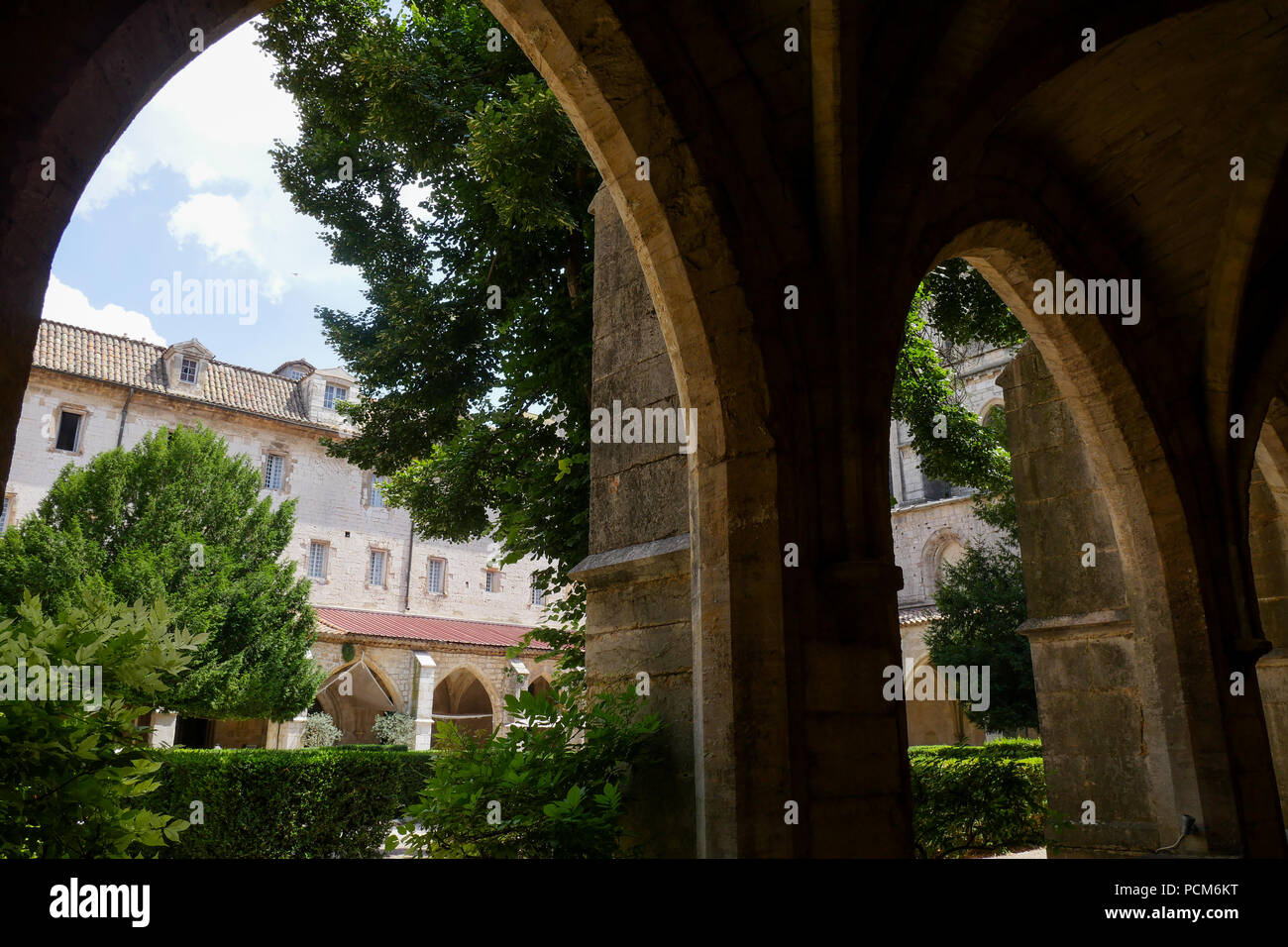 Abbey cloister, SaintMaximin La Sainte Baume, Var, France Stock Photo