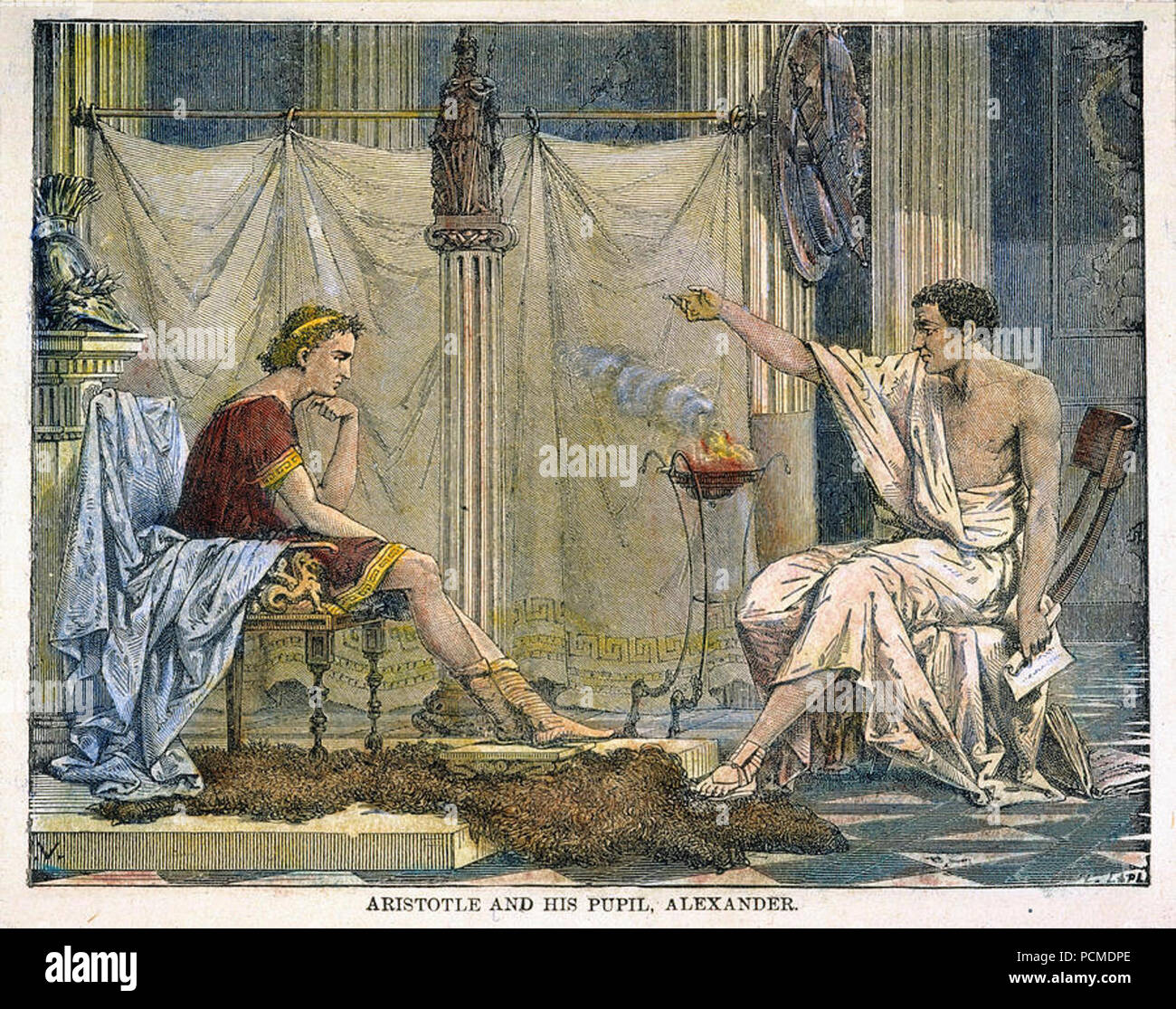 Alexander and Aristotle Stock Photo Alamy