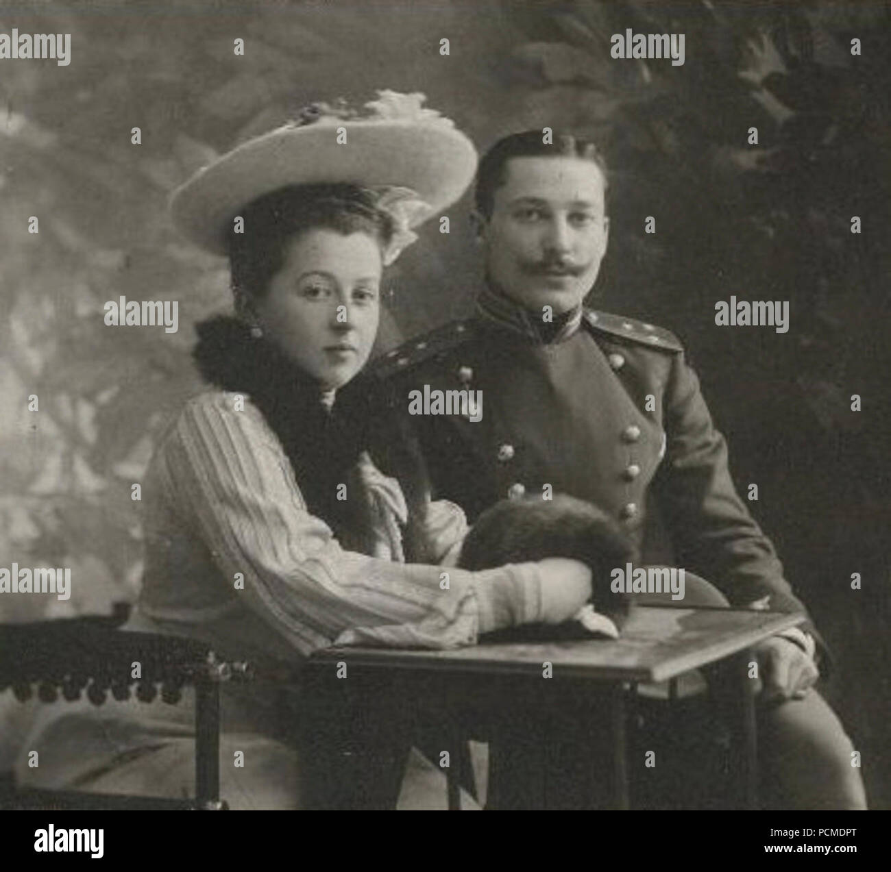Alexander and Nadeshda Kotzebue. Stock Photo