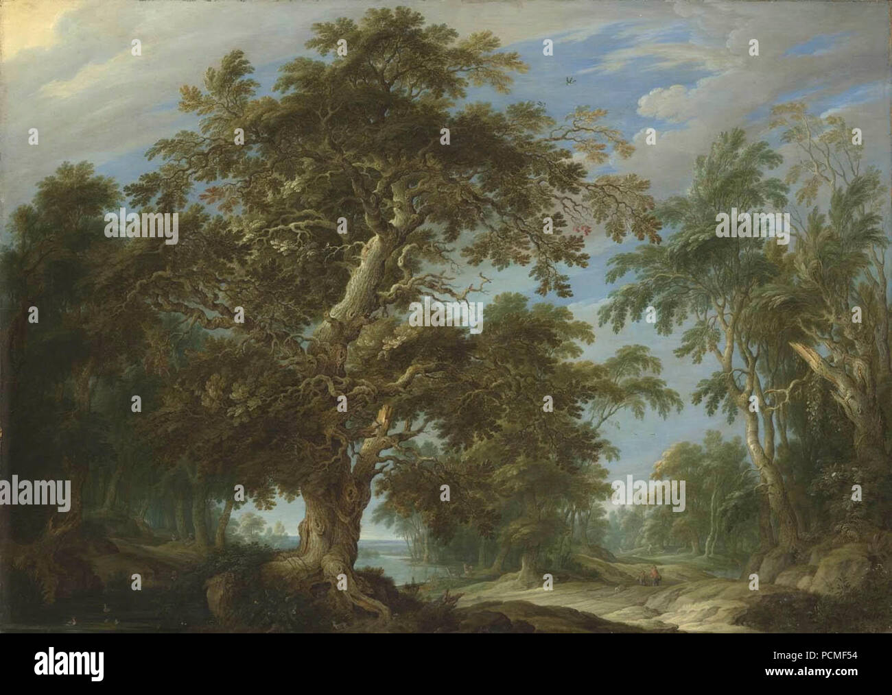 Alexander Keirincx Eichenwald mit Jagdstaffage 160 Stock Photo Alamy