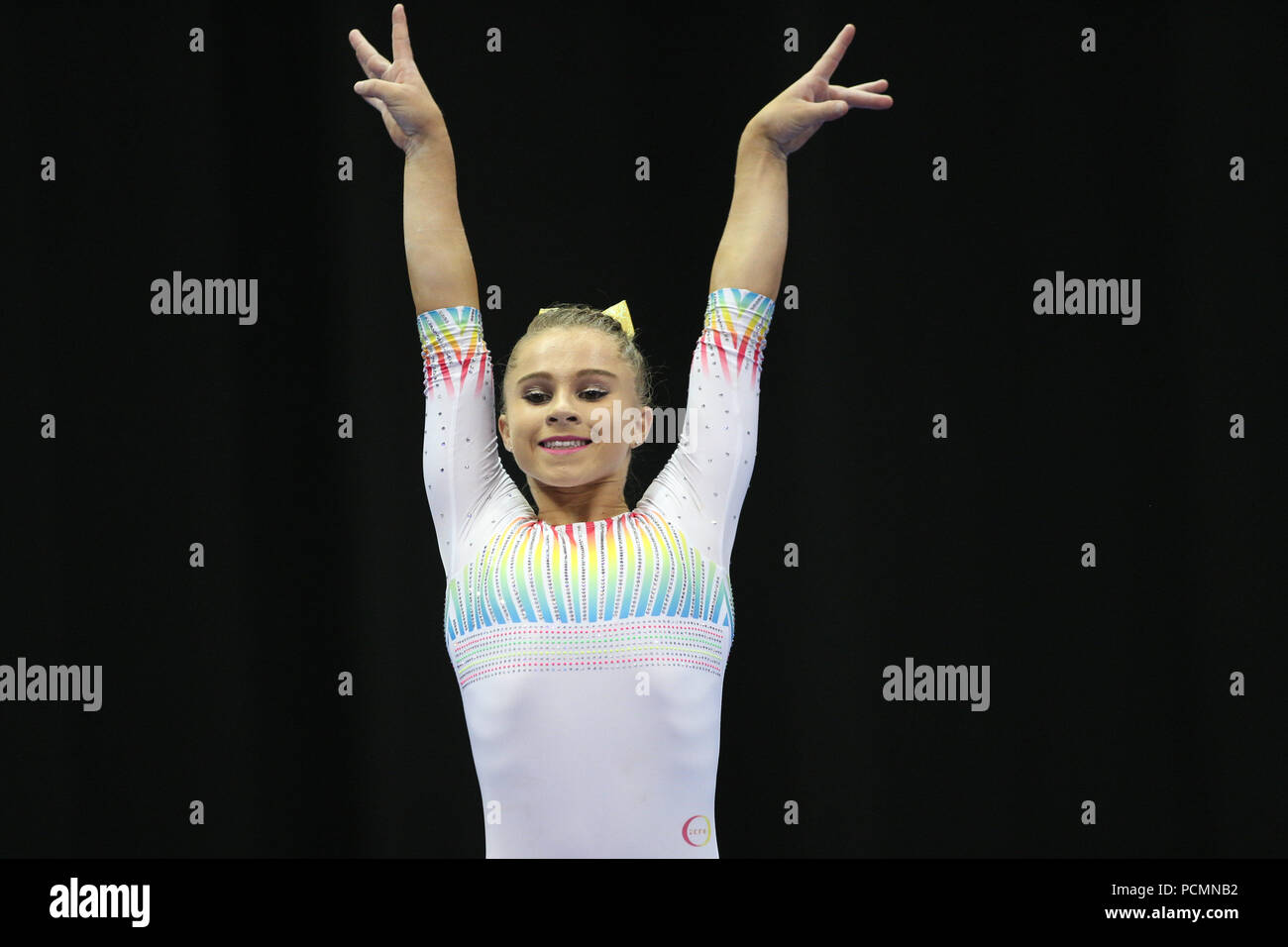 Columbus, OH, USA. 28th July, 2018. Gymnast Ragan Smith competes during