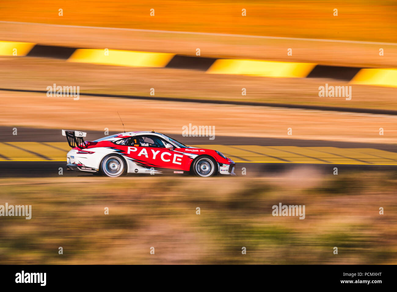 Sydney Motorsport Park, New South Wales, Australia. 03-08-2108.  Porsche Carrera Cup - David Wall Anthony Bolack/Alamy Live News Stock Photo